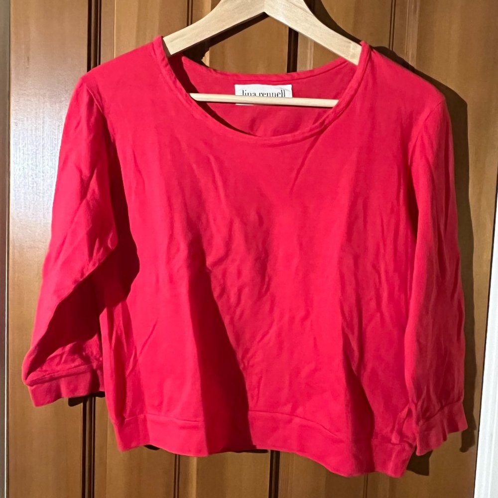 Beklina Lina Rennell NWOT vintage crop cotton sweatshirt top M/L